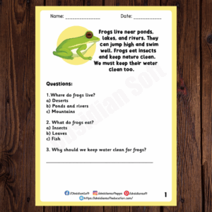 Free Animal Reading Comprehension Worksheets for World Animal Day and ...